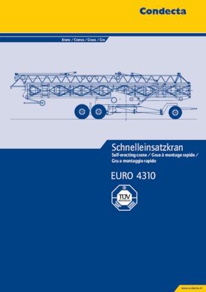 Macalare turn - deplasare cărucior pe braț - rotire în partea inferioară Condecta E 4310