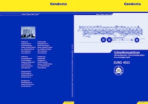 Macalare turn - deplasare cărucior pe braț - rotire în partea inferioară Condecta E 4513