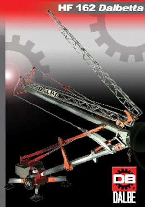 Macalare turn - deplasare cărucior pe braț - rotire în partea inferioară Gru Dalbe HF 162 Dalbetta