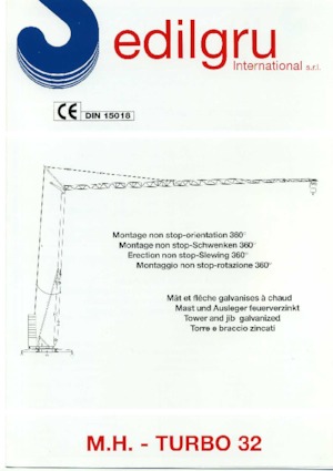 Macalare turn - deplasare cărucior pe braț - rotire în partea inferioară Edilgru T 32