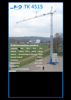 Macalare turn - deplasare cărucior pe braț - rotire în partea inferioară KSD TK 4515 (2,5m)
