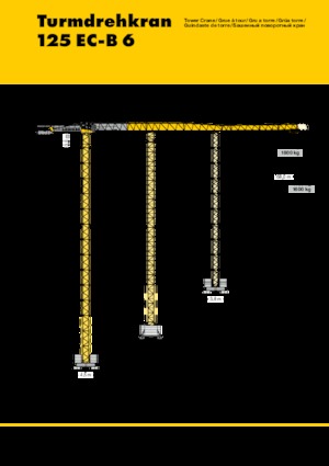 Macalare turn - deplasare cărucior pe braț - rotire în partea superioară Liebherr 125 EC-B 6