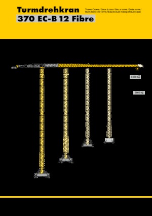 Macalare turn - deplasare cărucior pe braț - rotire în partea superioară Liebherr 370 EC-B 12 Fibre