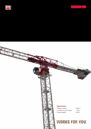 Macalare turn - deplasare cărucior pe braț - rotire în partea superioară Terex Comedil (Zeppelin) CTT 361-20