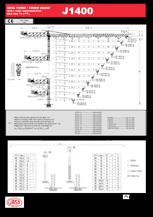 Macalare turn - deplasare cărucior pe braț - rotire în partea superioară Jaso J1400