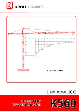 Macalare turn - deplasare cărucior pe braț - rotire în partea superioară Kroll K-560