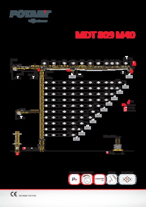 Macalare turn - deplasare cărucior pe braț - rotire în partea superioară Potain MDT 809 M40