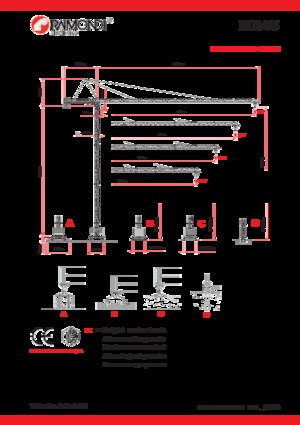 Macalare turn - deplasare cărucior pe braț - rotire în partea superioară Raimondi MR75