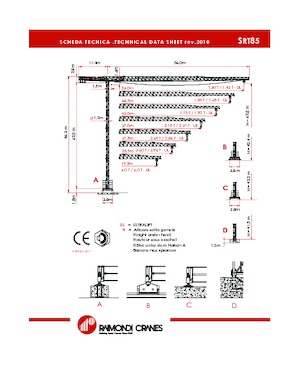 Macalare turn - deplasare cărucior pe braț - rotire în partea superioară Raimondi SRT 85