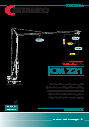 Macalare turn - deplasare cărucior pe braț - rotire în partea inferioară Cattaneo CM 221A