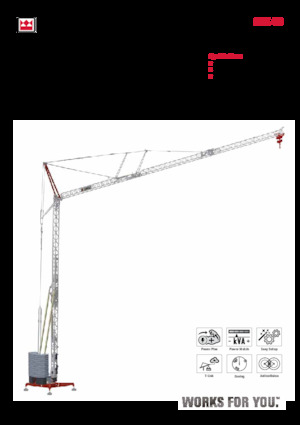 Macalare turn - deplasare cărucior pe braț - rotire în partea inferioară TEREX CRANES CSE 40