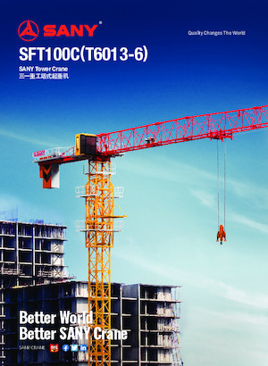 Macalare turn - deplasare cărucior pe braț - rotire în partea superioară Sany SFT100C 