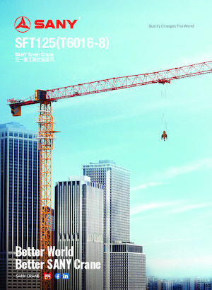 Macalare turn - deplasare cărucior pe braț - rotire în partea superioară Sany SFT125