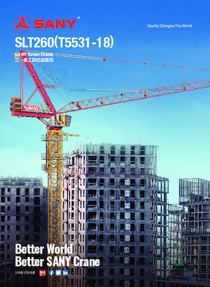 Macalare turn - deplasare cărucior pe braț - rotire în partea superioară Sany SLT260 