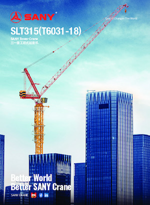 Macalare turn - deplasare cărucior pe braț - rotire în partea superioară Sany SLT315