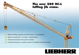 Macarale turn - braț mobil - rotire în partea superioară Liebherr 280 HC-L 16/28  Litronic