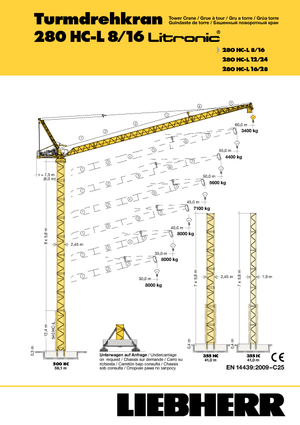 Macarale turn - braț mobil - rotire în partea superioară Liebherr 280 HC-L 8/16  Litronic