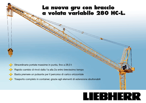 Macarale turn - braț mobil - rotire în partea superioară Liebherr 280 HC-L 16/28  Litronic
