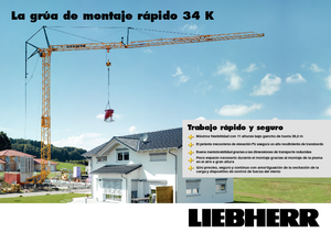 Macalare turn - deplasare cărucior pe braț - rotire în partea inferioară Liebherr 34 K-2,5m