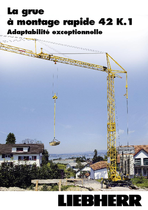 Macalare turn - deplasare cărucior pe braț - rotire în partea inferioară Liebherr 42 K.1 (FU)