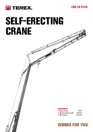 Macalare turn - deplasare cărucior pe braț - rotire în partea inferioară Terex Comedil (Zeppelin) CBR 26 Plus