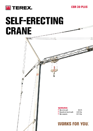 Macalare turn - deplasare cărucior pe braț - rotire în partea inferioară Terex Comedil (Zeppelin) CBR 30 Plus