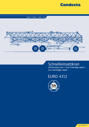 Macalare turn - deplasare cărucior pe braț - rotire în partea inferioară Condecta E 4312