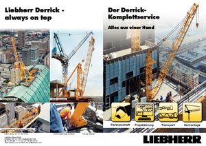 Macalare turn - deplasare cărucior pe braț - rotire în partea superioară Liebherr 200 DR 5/10 Litronic