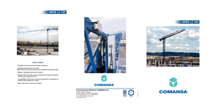 Macalare turn - deplasare cărucior pe braț - rotire în partea superioară Comansa 5LC4010