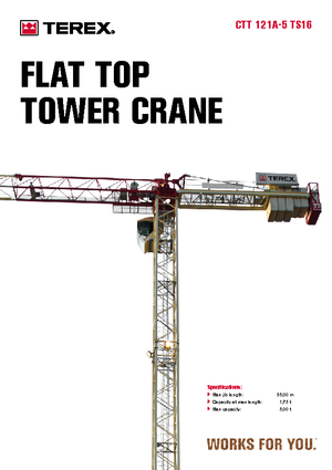 Macalare turn - deplasare cărucior pe braț - rotire în partea superioară Terex Comedil (Zeppelin) CTT 121 A 5