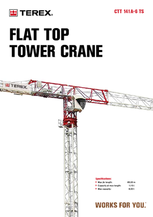 Macalare turn - deplasare cărucior pe braț - rotire în partea superioară Terex Comedil (Zeppelin) CTT 141 A 6