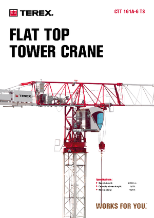 Macalare turn - deplasare cărucior pe braț - rotire în partea superioară Terex Comedil (Zeppelin) CTT 161 A 6