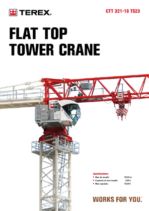 Macalare turn - deplasare cărucior pe braț - rotire în partea superioară Terex Comedil (Zeppelin) CTT 321-16