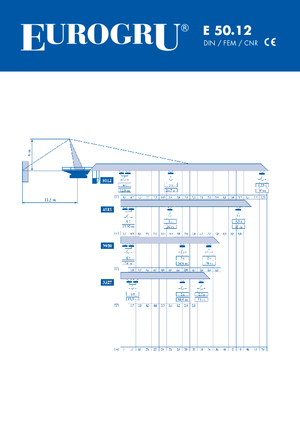 Macalare turn - deplasare cărucior pe braț - rotire în partea superioară Eurogru ® E 50.12