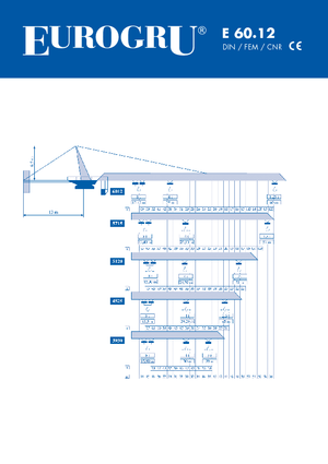 Macalare turn - deplasare cărucior pe braț - rotire în partea superioară Eurogru ® E 60.12