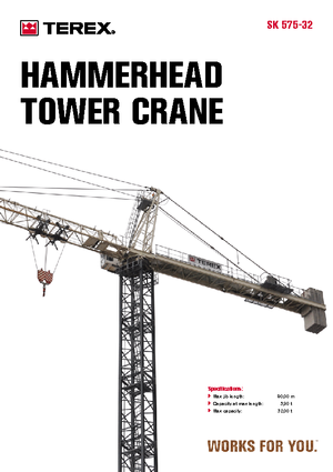 Macalare turn - deplasare cărucior pe braț - rotire în partea superioară Terex Peiner SK 575-E-Ts 213.1