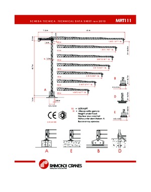 Macalare turn - deplasare cărucior pe braț - rotire în partea superioară Raimondi MRT 111