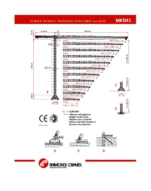Macalare turn - deplasare cărucior pe braț - rotire în partea superioară Raimondi MRT 243