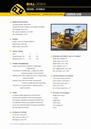 Buldozere pe șenile PowerPlus D155B-II