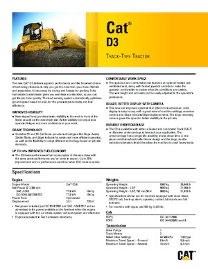 Buldozere pe șenile Caterpillar D3 XL