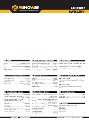 Buldozere pe șenile Sinoway SWD320Y