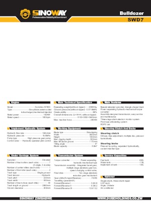 Buldozere pe șenile Sinoway SWD7