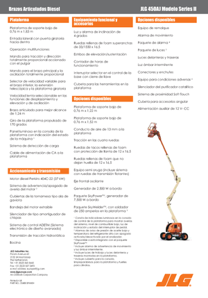 Nacele cu braț articulat pe roți JLG 450 AJ Serie II