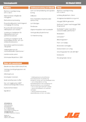 Nacele telescopice pe șenile JLG 600SC