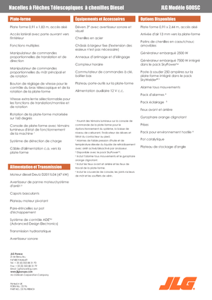 Nacele telescopice pe șenile JLG 600SC
