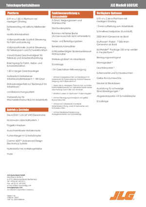 Nacele telescopice pe șenile JLG 660SJC