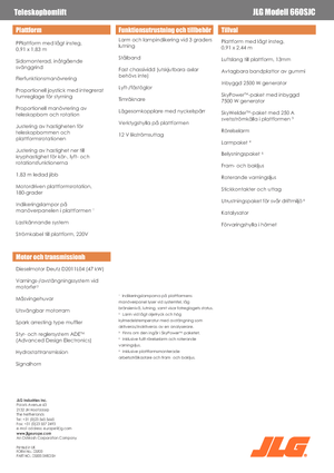 Nacele telescopice pe șenile JLG 660SJC