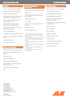 Nacele telescopice pe șenile JLG 660SJC