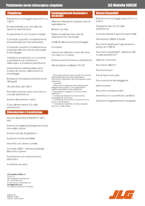 Nacele telescopice pe șenile JLG 660SJC