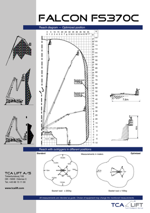 Nacele telescopice pe șenile Falcon Lifts FS 370 C 